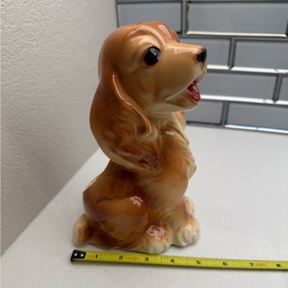 Vintage Royal Copley Cocker Spaniel Dog Planter Glazed Ceramic 1950s - Picture 15 of 15
